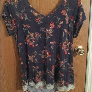 Floral and Lace Shirt